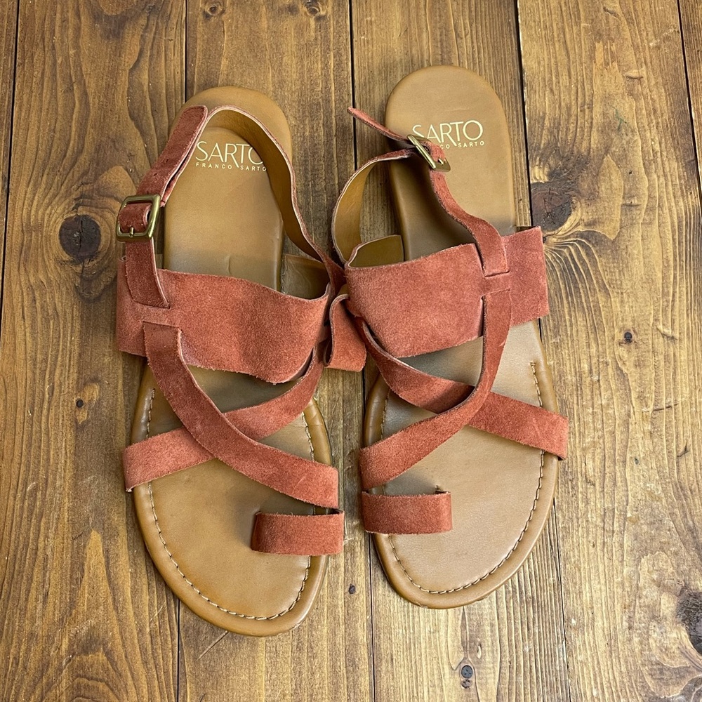 Franco Sarto Gia suede sandals size 9.5